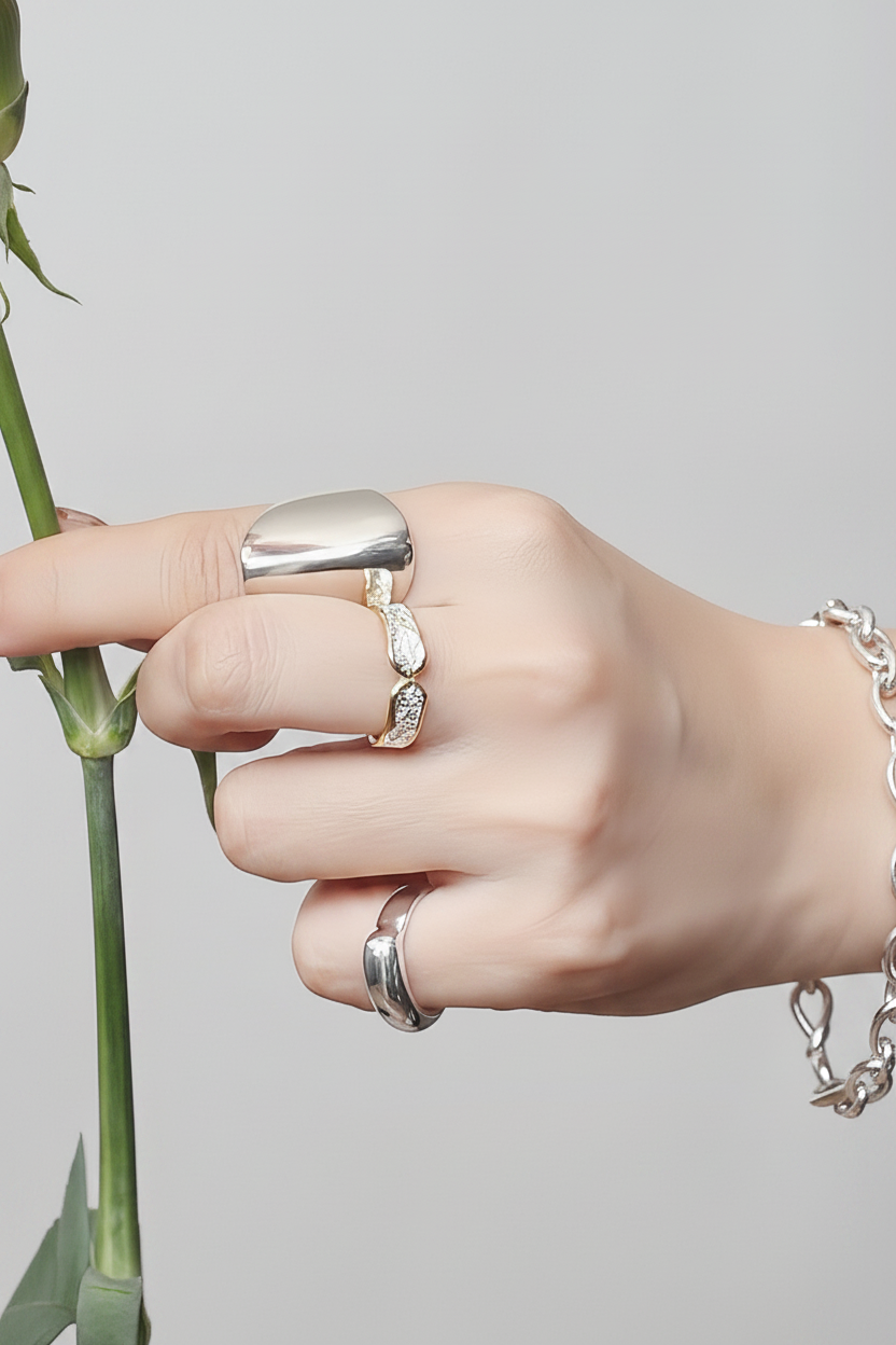 Silver 925 Pinky Ring Retouch